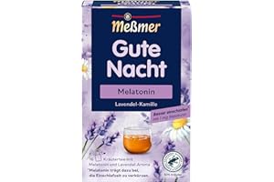 ‎MEßMER Meßmer Gute Nacht | Melatonin | 16 Teebeutel | Glutenfrei | Laktosefrei | Vegan
