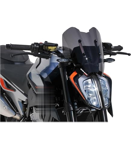 Puig 21998H Cupolino New Generation Touring – Protezione Aerodinamica e Design Sportivo per KTM 125 DUKE e KTM 390 DUKE 2024-2025, Fumé claire