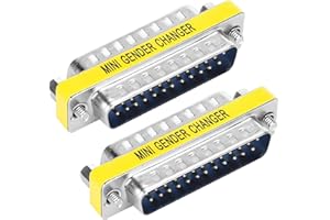 VISSQH 2 Pezzi DB25 maschio a maschio Accoppiatore Connettore,25 pin DB25 seriale adattatore per Gender Changer,trasferimento dati e connessione dispositivi