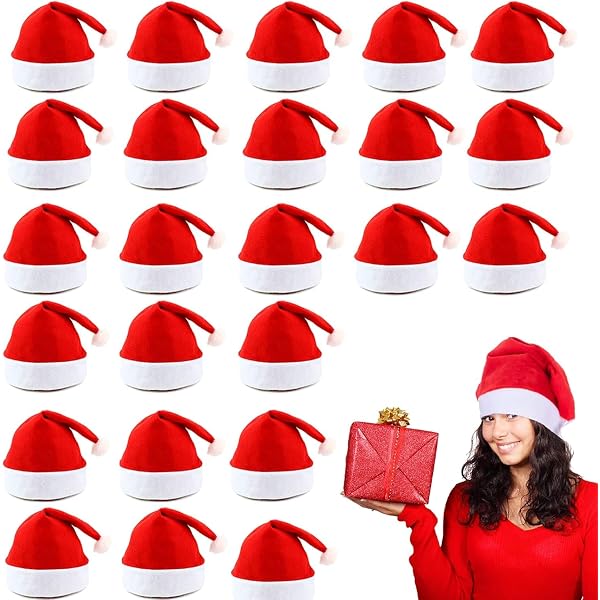 Suhine Lot de 2 chapeaux de Père Noël amusants et amusants, festifs Suhine Lot de 2 chapeaux de Père Noël amusants et amusants, festifs