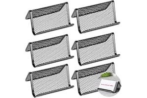 SourceTon Supporto per biglietti da visita, in rete metallica, per ufficio, per 50 biglietti, confezione da 6