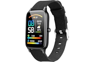 Blueshaweu 18mm Armband Kompatibel für Soudorv Smartwatch 1,57" P97, Nylon Strick Replacement Uhrenarmband für Soudorv P97 / Dyurwa P97 Smartwatch
