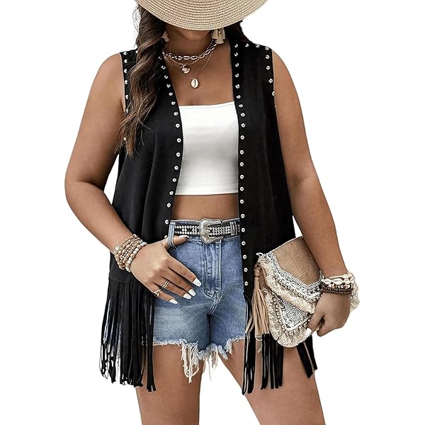 Fringe Waistcoat Y2K Streetwear 90'S Clothing for Women