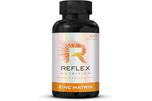 Reflex Nutrition Zinc Matrix - Magnesium, Zinc, Vitamin B6, Boron & Copper Supplement - Fatigue and Tiredness Supplements - Normal Muscle Function - Support Metabolism and Immune System (100 Capsules)