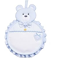 Fiocco Nascita Ovale Con Inserto Da Ricamare - Ricamo Bambino Che Dorme, In Cotone, Made In Italy | Per Annunciare La Nascita