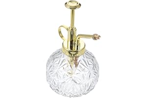 jojofuny - Regadera de cristal pequeña para flores, rociador de flores doradas, pulverizador de plantas, pulverizador de mano, botella de pulverización de agua para plantas de interior, riego de