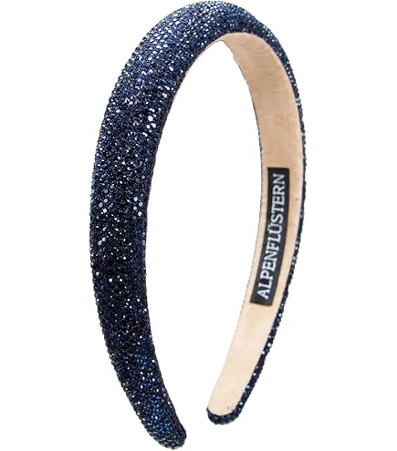 Whakano Organza-Strass-Stirnband – Rutschfester Haarreif Mit Glitzer, Geflochten, In Cremefarben & Anderen Farben