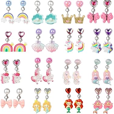 Heart clip on earrings kids - België
