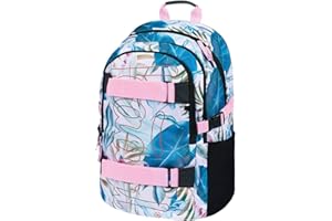 Baagl Schulrucksack für Jungen Mädchen Teenager - Skateboard Rucksack - Kinderrucksack mit Laptopfach und Brustgurt für Schule, Weiterführendeschule, Mittelschule