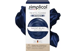 Simplicol Tessile colore intenso (18 colori) 1808, Semplice tessuto tintura nella lavatrice, completo confezione con colorante ittel e polvere di fissaggio, Notte blu, 1 confezione