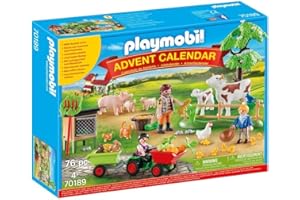 PLAYMOBIL Calendario de Adviento 70189 En la granja, A partir de 4 años