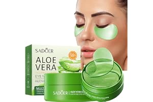Ögonkuddar, 60 st ögonkuddar, kollagen ögonkuddar mot mörka ringar, hyaluronsyra ögonmask med aloe vera, anti-aging ögonlappar, tar bort rynkor, ögonpåsar, puffiness, för fuktgivande