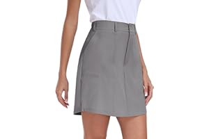 MoFiz Women's Tennis Skirt Athletic Golf Sports Skort Lightweight Running Workout Built-in Shorts with Pockets