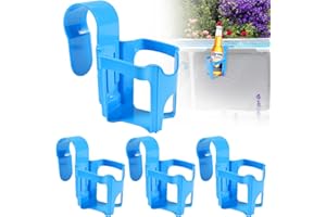 TUNDWHITE Getränkehalter Poolrand,4 Stück Getränkehalter Pool,Multifunktionale Poolside Drink Hanging Cup Holder Passt,Pool Getränkehalter aus Kunststoff, Verschüttungen Robuste Pool Getränkehalter