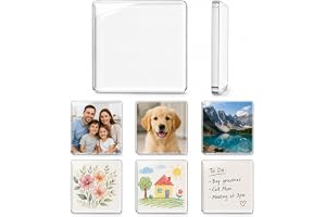 20 stycken gör-det-själv kylskåpsmagneter av akryl med självhäftande film | 5 x 5 cm fyrkantig fotomagnet för egen design 4 mm transparent kylskåpsmagneter för kylskåp whiteboard foto presenter