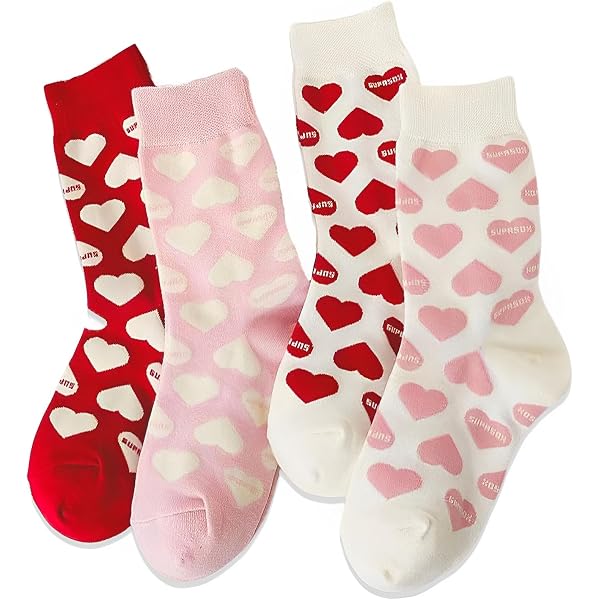 Calzini Da Tennis Donna A Forma Di Cuore - 6 Paia Cotone Bianco, Taglie 37-42
