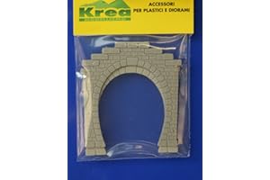 Krea Modellismo Tunnel - Portale 1 Binario per plastico o Diorama Pezzi 2 Scala N 1:160