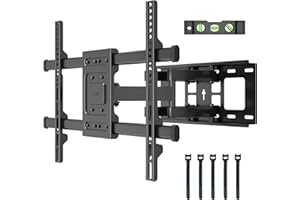 BONTEC TV Wall Bracket for 32-85 Inch LED LCD, Full Motion Swivel Tilt TV Wall Mount, Heavy Duty Dual Arms up to 60kg, Max VESA 600x400mm, Universal TV Mount with HDMI Cable
