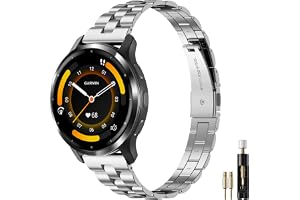 18 mm metallarmband för Garmin Venu 3S/Venu 4 41 mm/Vivoactive 4S/Venu 2S, metallarmband rostfritt stål armband för Vivomove 3S/Forerunner 255S/265S kvinnor och män