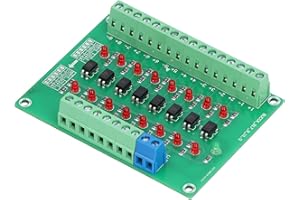 YUUGAA Módulo de relé, módulo de aislamiento óptico de 24 V a 5 V, optoacoplador de 8 canales, placa convertidora de señal PLC