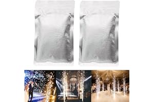 FODEXAZY 200g Bühne Effekt Maschine Pulver, Bühne Ausrüstung Spezielle Maschine Granulat Metall Pulver Effekt Höhe 3-16 Füße für Hochzeit Party DJ Disco Bühne Konzert TV Show (2 PCS)