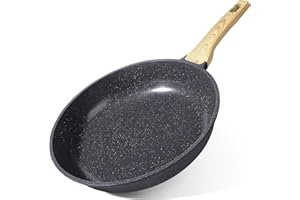GiPP Padella Antiaderente in Ceramica – Padella Sana e Atossica, Compatibile con Induzione, Senza PFAS e PFOA, Lavabile in Lavastoviglie(Grigio,24CM)