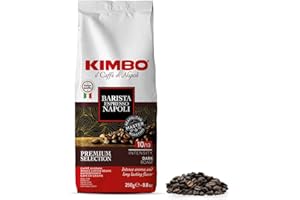 Kimbo Coffee, Espresso Napoli, Whole Coffee Beans, Dark Roast, 10/13, Italian Coffee, 1 x 250g