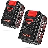 Aaiwtd 2×5.0AH Ersatz für Akku,für Mit Restbatterieanzeige mit Allen 18V