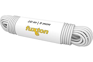 fuxton Lina gumowa 5 mm 10 m biała, elastyczna (linka ekspanderowa, taśma gumowa, sznurek gumowy, sznurek gumowy, linka gumowa, linka do plandeki, linka napinająca, plandeka linowa)