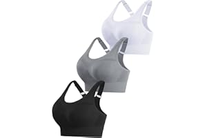 Litherday Damski biustonosz sportowy Max Control Solid High Impact bez fiszbin biustonosze dla kobiet zdejmowana wyściółka joga siłownia bieganie krótki top