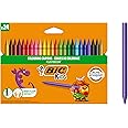 BIC Kids Plastidecor Colouring Crayons, Crayons for Drawing and Crafts, Assorted Colours, Pack Of 24
