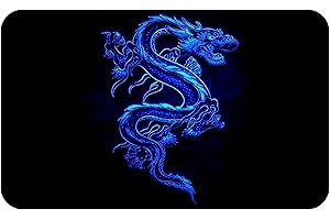 Silent Monsters Tapis de Souris S 24 x 20 cm, Petit Mouse Pad, Dragon Bleu, Tapis de Souris en Tissu, antidérapant, Silencieux, Le Jeu vidéo, Bureau, Home Office, Lavable, Enroulable, découpé Laser