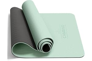‎CAMBIVO CAMBIVO Yoga Matte 183cm x 61cm, 8mm Dicke Pilates Matte Gymnastikmatte Rutschfest & Gepolstert,Yogamatte mit Tragegurt, Sportmatte Fitnessmatte Zuhause Workout