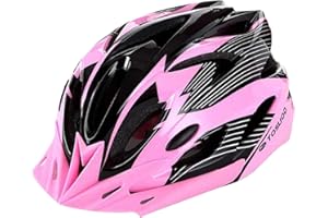 FeMereina Casco de Bicicleta Casco para Hombres y Mujeres Adultos Casco de Ciclismo Ligero con Diseño de Microshell Tamaño Ajustable con Visera Solar con Luz Trasera LED 56-61cm