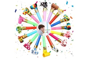 LTMMC 25 PCS Colorful Party Blowers, Party Whistles, for Kids Adults Birthday Parties Graduation Ceremonies Weddings Anniversaries Christmas Small Speaker Props