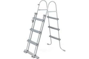 ‎BESTWAY Bestway Flowclear Sicherheitsleiter, 107 cm, Maximale Tragfähigkeit: 150 kg Multicolor