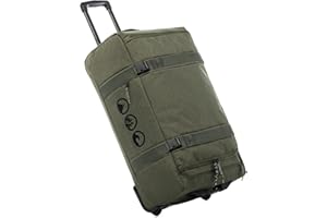 SONS OF ALOHA Sac de Voyage imperméable Makai à 2 roulettes I Valise à roulettes 68 cm I Trolley de Voyage Pratique pour Les Vacances et Les Voyages en Vert