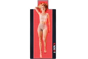 Kaoudt 73"x33" Medical-Grade TPU Red Light Therapy Mat for Full Body Pain Relief, 73"x33" Dual Wavelength Infrared Red Light Blanket with 1370 LEDs for Home Use