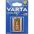 VARTA Longlife 9V Block 6LR61 Batterie (1er Pack) Alkaline E-Block Batterien - ideal für Feuermelder Rauchmelder Stimmgerät