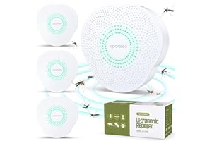 BUBBACARE Répulsif Ultrason Anti Moustiqueé, Répulsifs a Moustiques Lot de 6, Anti Moustique Interieur pour Rongeurs, Souris Moustique Cafard Araignée Mouche