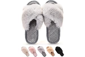 Gainsera Kapcie damskie, pluszowe pantofle, zimowe, ciepłe, miękkie, do wnętrz