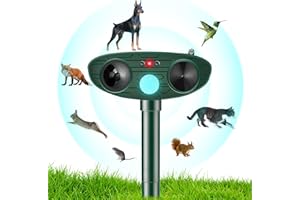 NEOVSUNY Répulsif Chat Ultrason Solaire, Repulsif Chat Exterieur, Étanche Repulsif Chat Solaire avec détecteur de Mouvement, Répulsif Ultrason Anti Chats Chiens Lapins Ratons