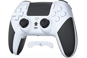 LATEC Manette pour PS4, Manette sans Fil pour PS4/Pro/Slim avec Programmation Macro, Capteur Gyroscopique 6 Axes, Double Vibration e Pavé Tactile