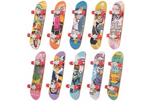 QINIFIFY Finger Skateboard Set, 6 Stück Mini Skates Professionelle Finger Skateboards Fingerboard Spielzeug Mitgebsel Kindergeburtstag Geschenke für Kinder