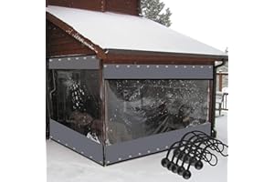 JIWQDY Cortina para Exteriores Impermeable Panel Lateral con Ojales Lonas para Pergolas Cortinas Exteriores para Terraza Jardín (Color : Gray, Size : H2.5mxL4m)