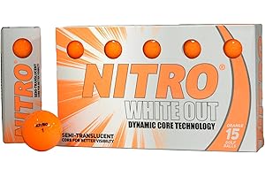 Nitro White Out Balles de Golf (Lot de 15) – Orange