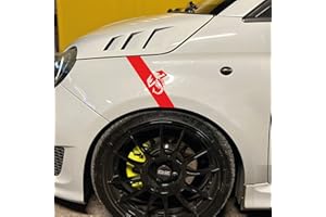 PUMU ADESIVO COMPATIBILE CON FIAT 500 ABARTH 595 695 SCORPIONE TUNING (ROSSO)