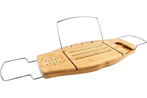 osoltus Bambus Badewannenablage Badewannentablett ausziehbar 70-100cm