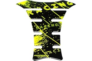 ‎FINEST FOLIA Gel Neon Tankpad Motorrad 3D Glanz Universal Tankaufkleber Tankschutz Lackschutz Aufkleber Pad MR004 (Neon Gelb)