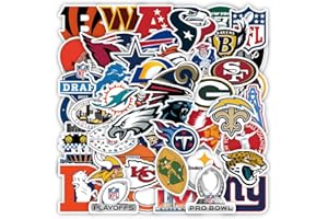 MAFLEN NFL American Football Vinyl Aufkleber für Laptops Hüllen Handys Gepäck Wände Bücher 50 Aufkleber